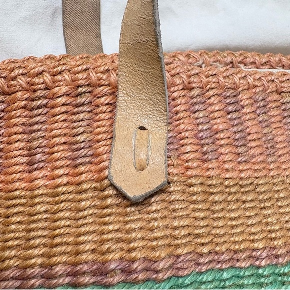 Aztec Boho Southwestern Southern Western Woven Natural Fiber Tote Purse Bag - Picture 2 of 16